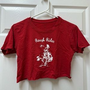 Brandy Melville red rough rider top